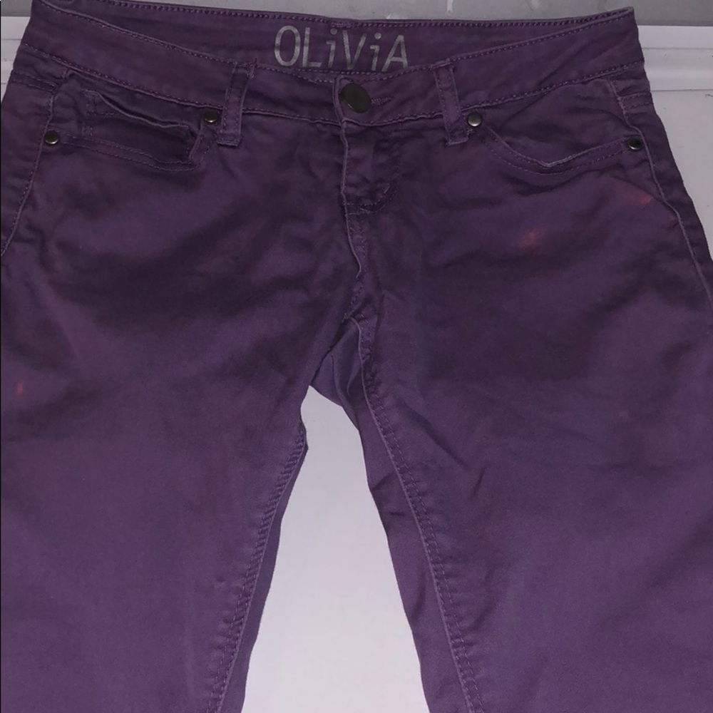 purple jeans